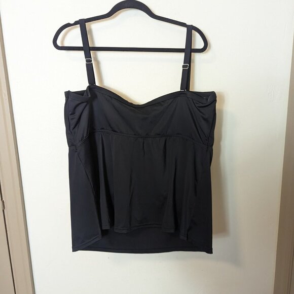 Swimsuits For All Empire Balconette Tankini Top Size 24 Black - Picture 4 of 8